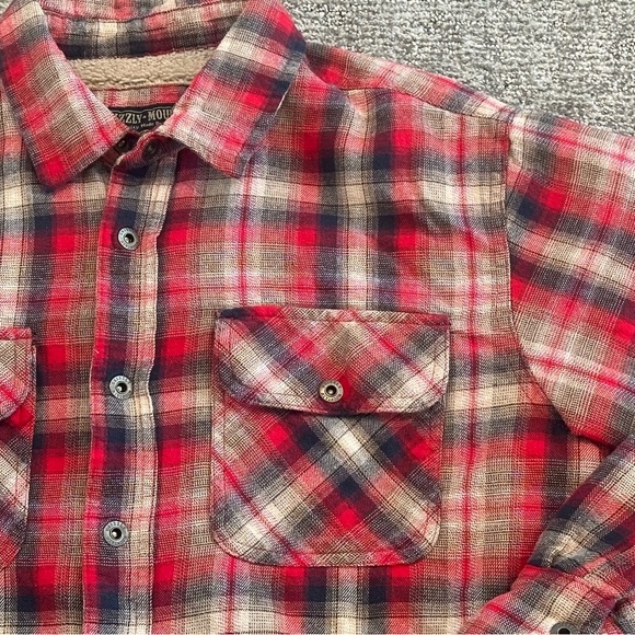 Grizzly Mountain mens XL button up insulated flannel shirt , plaid - Picture 5 of 5